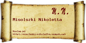Misolszki Nikoletta névjegykártya